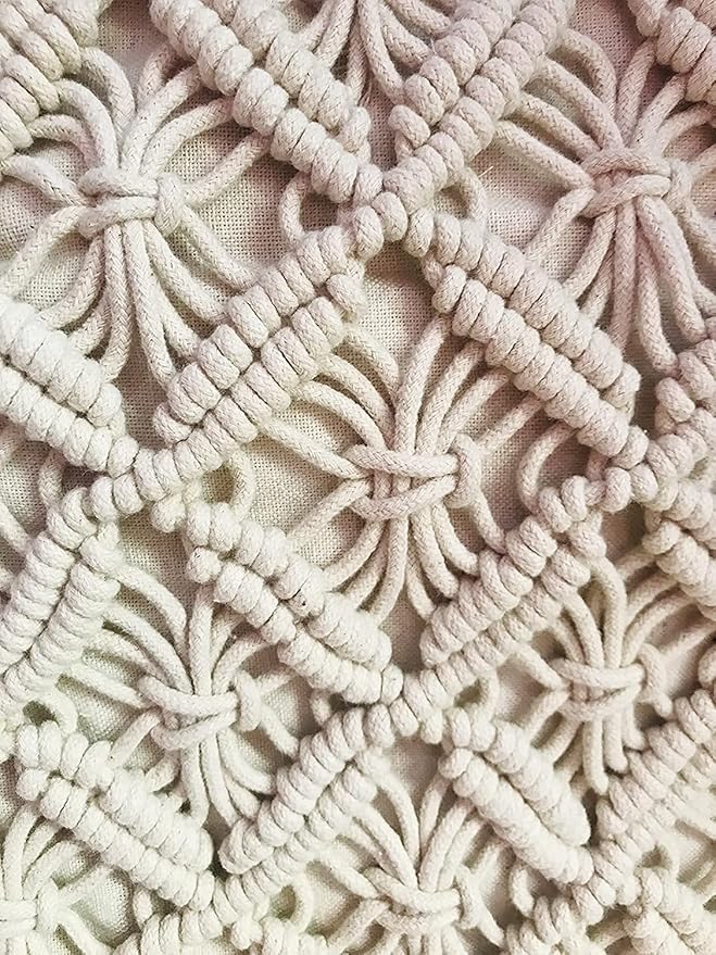 Handmade Macrame Cushions With Cover 16 x 16 inches - Leechoo